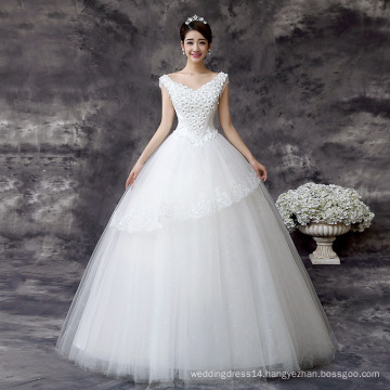 SLS030YC Cheap Wedding Dress Bridal Gown Made In China Crystal V-neck Ball Gown Dress Slim Waist Korea Wedding Gowns 2019